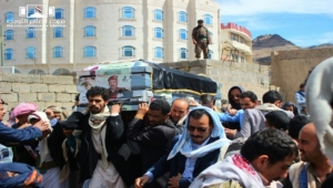 الحوثيون يشيعون جثمان اللواء يحيى الشامي