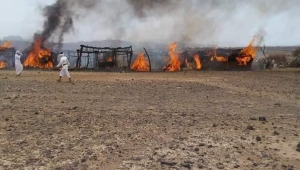 تقرير حكومي: 34 حريقا في مخيمات النازحين بمأرب خلال الربع الأول من العام الجاري