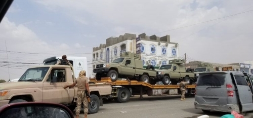 وصول تعزيزات عسكرية للجيش الوطني في أبين