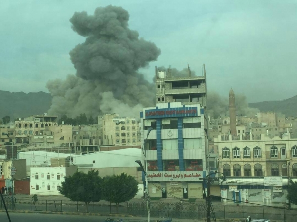 صور وتفاصيل جديدة حول الغارات الجوية التي استهدفت العاصمة صنعاء صباح اليوم