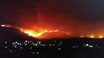 حرائق ضخمة في  اللاذقية وحمص بسوريا