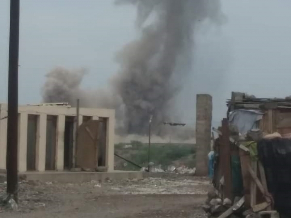  دوي انفجارات في قاعدة العند العسكرية بلحج