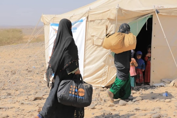صندوق أممي: تم مساعدة قرابة 64 ألف أسرة نازحة في اليمن خلال عام 2022