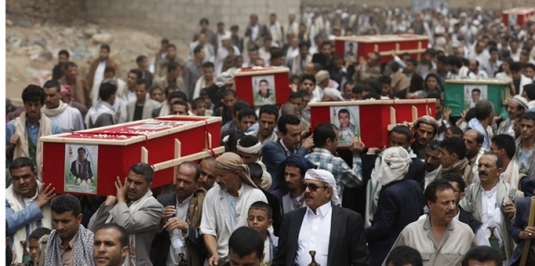 جماعة الحوثي تعلن عن تشييع ثلاثة من منتسبيها في صنعاء