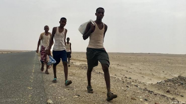 منظمة الهجرة تعلن دخول 93 ألف مهاجر إفريقي إلى اليمن منذ مطلع العا