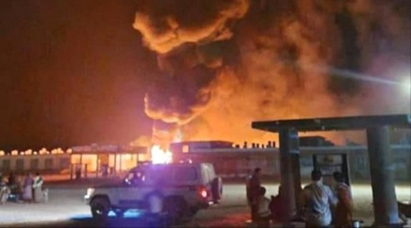 وفاة ثلاثة من موظفي شركة النفط في حريق اندلع في محطة وقود بقشن في المهرة
