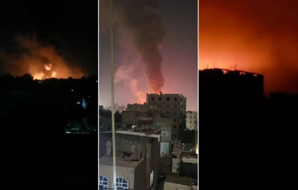 غارات أمريكية بريطانية عنيفة تستهدف 8 مواقع في مناطق سيطرة الحوثيين 